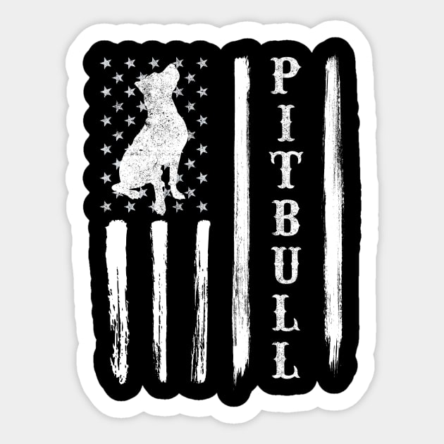 Pitbull Flag Sticker by oyshopping